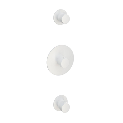 Hotbath Cobber afbouwdeel inbouwthermostaat met 2 stopkranen mat wit OUTLETSTORE