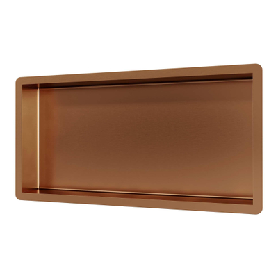 Brauer Copper Edition Inbouwnis - 60x30cm - PVD - geborsteld koper hoekje gebogen -OUTLETSTORE