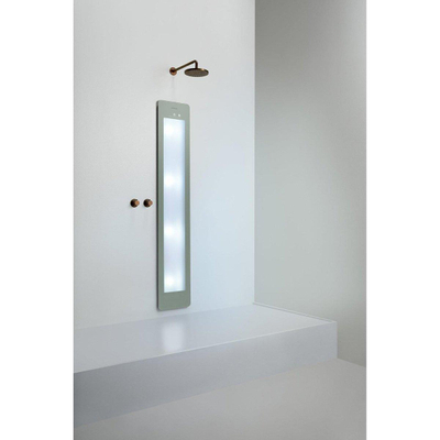 Sunshower Round Plus L infrarouge + lumière UV encastrable 185x33x10cm corps entier Organic Grey