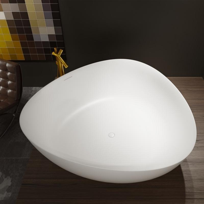 Riho Oviedo Baignoire îlot Triangle 160x160x57cm Solid surface Blanc mat