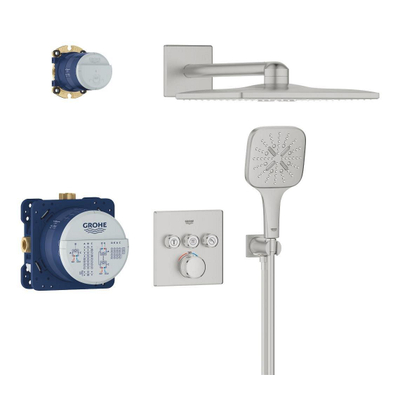 Grohe Grohtherm SmartControl Perfect Showerset - compleet - Supersteel (RVS)