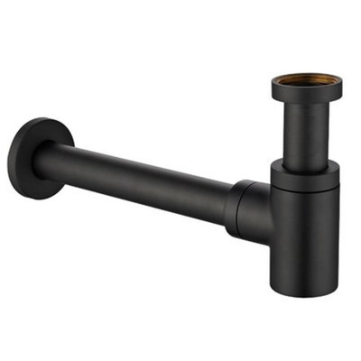 Wiesbaden Fonteinset Rhea S mini Ensemble fontaine avec vasque mini à droite, robinet, siphon et bouchon de vidange noir mat