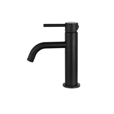 Fortifura Calvi Slim wastafelkraan - opbouw - 1-gats - voorsprong 11.9cm - mat zwart