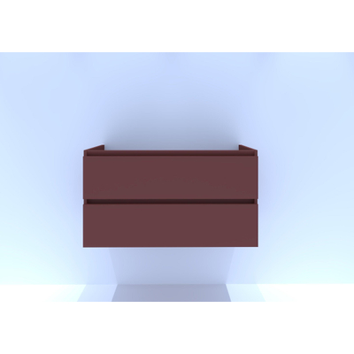 HR badmeubelen Infinity Meuble sous vasque - 100x44.8x55cm - 2 tiroirs - sans poignée - terra mat