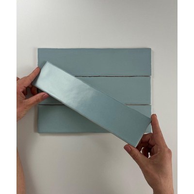 ÉCHANTILLON Terravito Pavero carreau mural - 7.5x30cm - Rectangle - 8.6mm - Sky mat