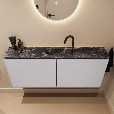 MONDIAZ TURE-DLUX Meuble toilette - 120cm - Cale - EDEN - vasque Lava - position centrale - 1 trou de robinet