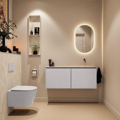 MONDIAZ TURE-DLUX 120cm toiletmeubel Cale. EDEN wastafel Ostra positie rechts. Zonder kraangat.