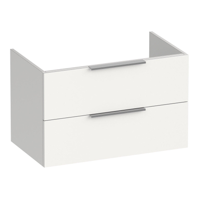 BRAUER Elevate wastafelonderkast 80 excl. opleggrepen 2 softclose lades en 1 sifon uitsparing - mat wit