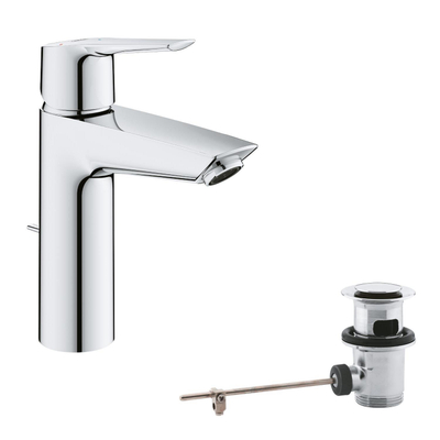 Grohe Start QuickFix Mitigeur lavabo – apparent – bec 12,1 cm – taille M – avec bonde de vidange – chromé