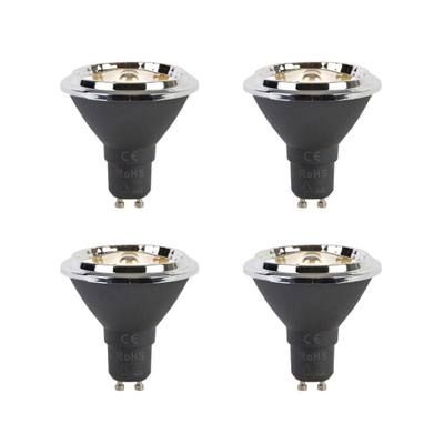 Luedd Lampe LED - lot de 4 - GU10 - 6W - 2700K - 450LM - à intensité réglable