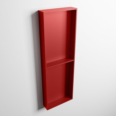 Mondiaz Easy nis 29.5x149.5x8cm voor Inbouw/opbouw 2 open vakken Solid surface Fire/Fire