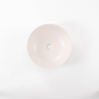 QeramiQ Dely Vasque - 40x40x15cm - ronde - ceramique - lin