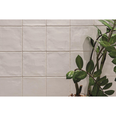 ÉCHANTILLON Kerabo Carreau mural carreaux blancs hollandais anciens blanc 13x13 cm Vintage Brillant Blanc