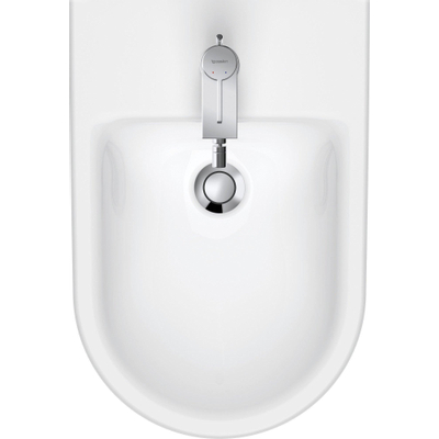 Duravit D-neo Wandbidet - met kraangat - met overloop - 37x54x27cm - met wondergliss - wit