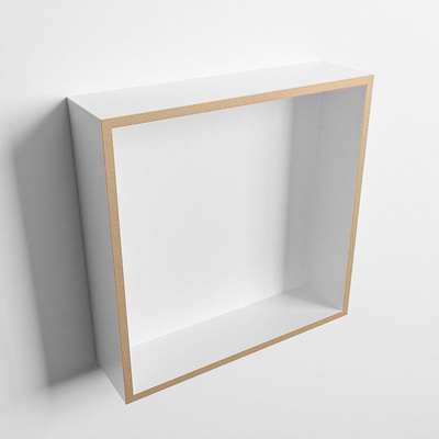 MONDIAZ EASY Nis - 29.5x29.5cm - geschikt voor in- of opbouw - 1 vak - kleur Oro | Talc