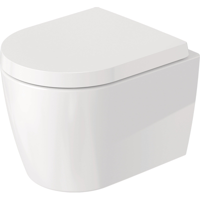 Duravit ME by Starck WC suspendu à fond creux Compact Rimless avec Hygieneglaze 37x48cm 4.5litres avec fixation cachée blanc