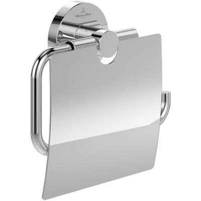 Villeroy & Boch Elements - Tender Toiletrolhouder - met deksel - 134x38x132mm - hoogglans chroom