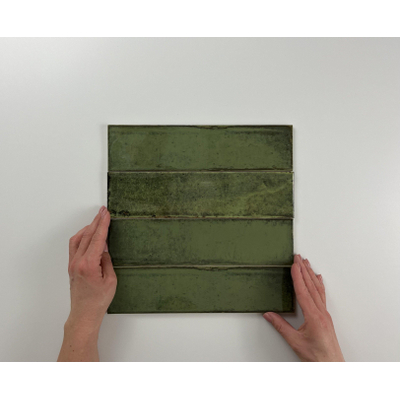 Cifre Ceramica Alchimia wandtegel - 7.5x30cm - 8.6mm - Rechthoek - Groen glans