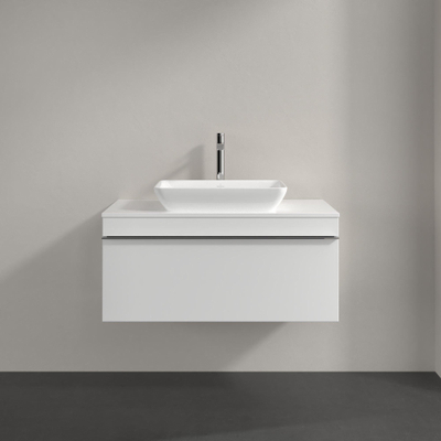 Villeroy & Boch Venticello Meuble sous lavabo 95.7x50.2x43.6cm avec 1 tiroir pour lavabo à poser central blanc brillant
