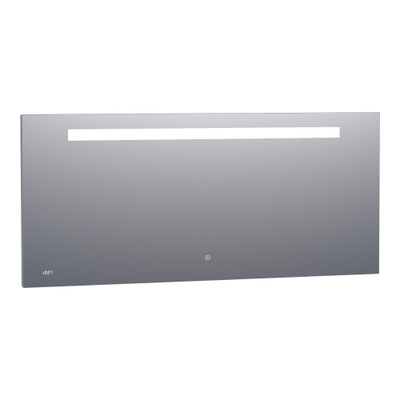 BRAUER Quartz miroir - 160x70cm - rectangulaire - avec horloge et éclairage LED direct avec fonction de gradation et commande tactile