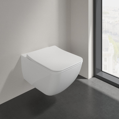 Villeroy & Boch Venticello cuvette - L37.5xP56cm - économiseur d'eau À chasse profonde anti-salissures Céramique Blanc