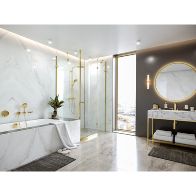 Hansgrohe Raindance Select Regendoucheset - thermostaat - hoofddouche 24cm - polished gold optic (goud) OUTLETSTORE