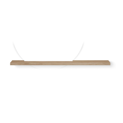 LoooX Wood spiegelplank – asymmetrisch – 120x3x13 cm – massief eiken old grey