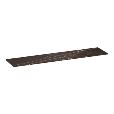 BRAUER Artificial Marble Plan sous vasque - 200x46x2cm - sans trou de robinet - composite - Copper Brown