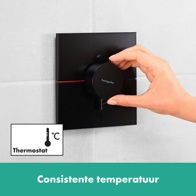 Hansgrohe ShowerSelect Comfort E Thermostaat - inbouw - mat zwart