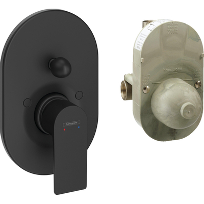 Hansgrohe Rebris Mitigeur bain encastré monotrou set noir mat