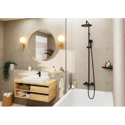 Hansgrohe Vernis Blend showerpipe 240 1 jet avec thermostat de bain noir mat