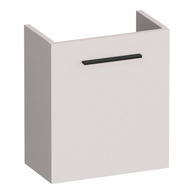 BRAUER Trust Meuble de lavabo pour WC - 40x45x22cm - porte à gauche - sans poignée rapportée - sable mat