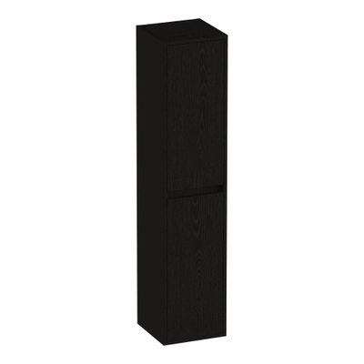 BRAUER Adore armoire de salle de bains - 160x35x35cm - avec 2 portes sans poignées ouvrant à gauche ou à droite Timber Black