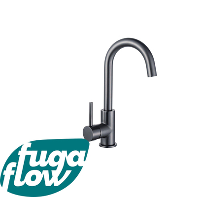 FugaFlow Eccelente Sobrado Badkamer wastafelkraan - hoog - draaibare uitloop - Gunmetal PVD