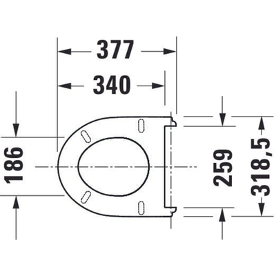 Duravit No.1 DuraStyle Basic WC-zitting - 33.1x38.5x4.2cm - met softclose - kunststof - wit glanzend