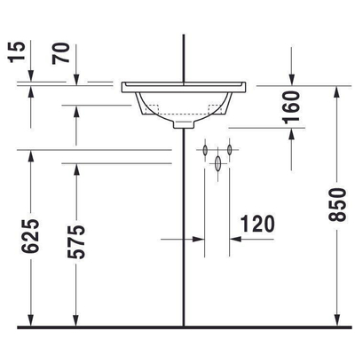 Duravit Starck 3 Hoekfontein - 43x38.5cm - wit