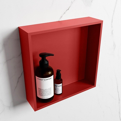 Mondiaz Easy nis 29.5x29.5x8cm voor Inbouw/opbouw 1 open vak Solid surface Fire/Fire
