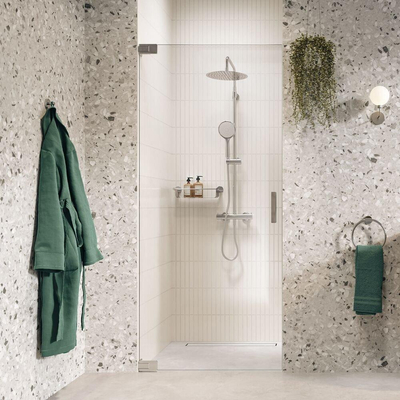 Sealskin Pure Nisdeur - 100x200cm - helder glas - 8mm - antikalklaag - zilver hoogglans