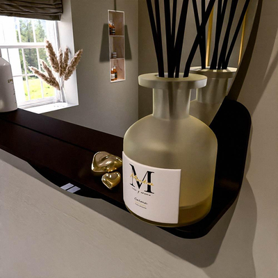 Mondiaz SPOT spiegel – Ø70 cm – met planchet – Urban (zwart)
