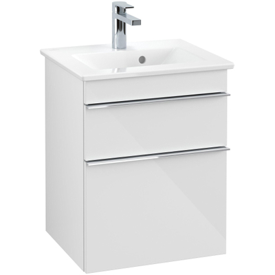 Villeroy & Boch venticello fonteinonderbouwkast - met 2 laden - voor fontein - 46.6x42.6x59cm - glans wit