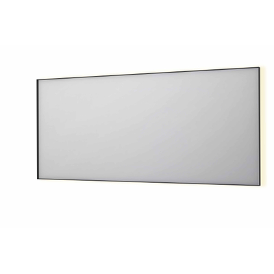 INK SP32 spiegel – rechthoek – 180x80 cm – indirecte LED rondom – spiegelverwarming – Zwart mat