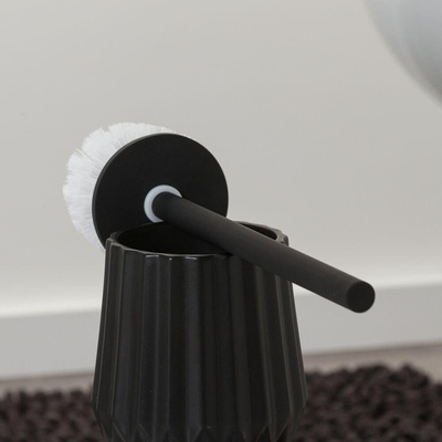 Sealskin Arte Brosse de toilette avec support Céramique Noir