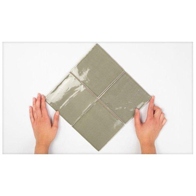 ÉCHANTILLON Ceralto Nordico Line Carreau mural 13x13cm 8.5mm pâte blanche Verde