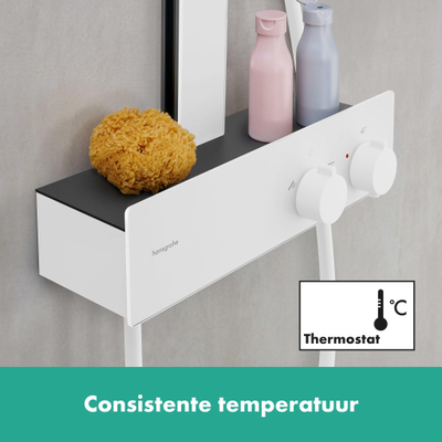 Hansgrohe RainFinity Showerpipe - 250 - 1jet - ecosmart - met ShowerTablet - 350 - mat wit