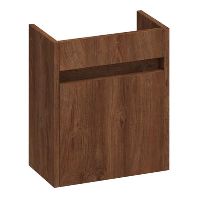 BRAUER Adore meuble sous-lavabo pour lave-mains - 40x45x22cm - avec 1 porte sans poignée ouvrant à gauche Forest Cacao