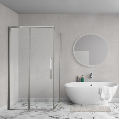 Aqua Vista Lokla paroi latérale - 90x200cm - incl. kit de montage - pour cabine de douche - inox brossé