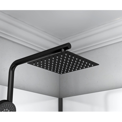 Marina cabine de douche - 120x90cm - y compris garniture de douche - noir