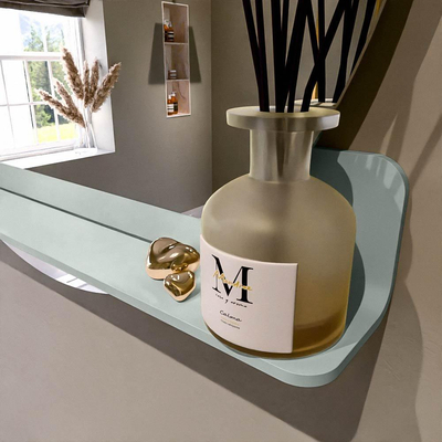 Mondiaz SPOT Miroir de salle de bains - rond 90cm - tablette de miroir - couleur Greey