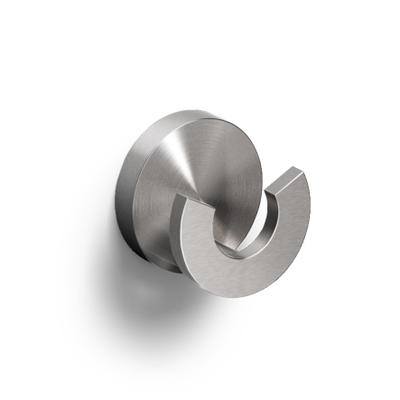 Clou Flat double patère porte-serviettes inox brossé