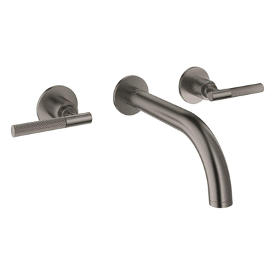 Grohe Atrio private collection 3-gats wastafelkraan z/grepen graphite geborsteld